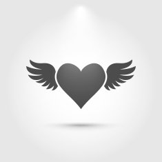 Heart with wings icon