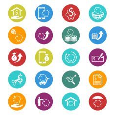 Finance icon set vector N2