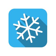 Christmas snowflake flat icon