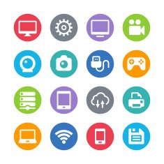 Device Icons - Circle Illustrations