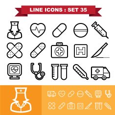 Line icons set 35