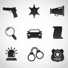 Police icon set N2
