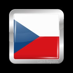 Flag of Czech Republic Metal Icons N2