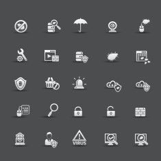 Virus computer icons vector