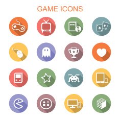 game long shadow icons