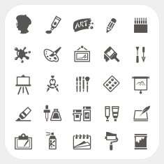Art icons set