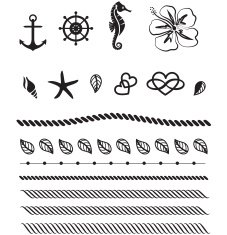 Beach Life Tattoo Vector Anchor Rudder