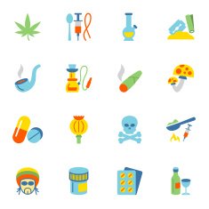 Drugs Icons Flat N2
