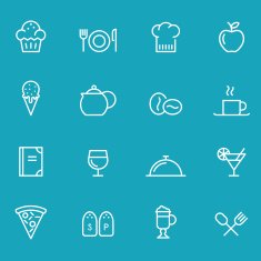 Icon set restaurant N6