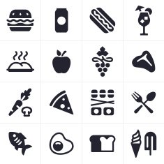 Food and Drink Icons Symbols