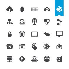 Computers and Network vector icons