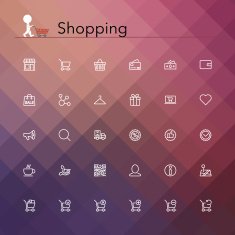 Shopping Line Icons