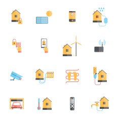 Smart Home Icon Flat