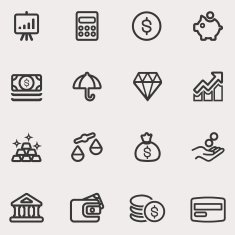 Finance Line icons