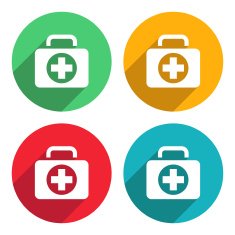 Emergency box kit icons - VECTOR