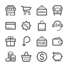 E-Commerce and Shopping Icons set 1