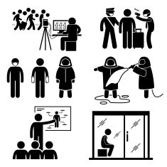 Control Diseases Virus Transmission Outbreak Pictogram Cliparts N2