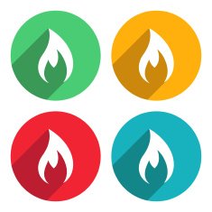 Flame icons - VECTOR