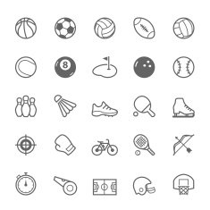 Set of Outline stroke Sport icon