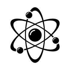 Atom Part on White Bakground Vector N2