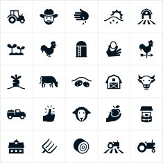 Black Farming and Agriculture Icons
