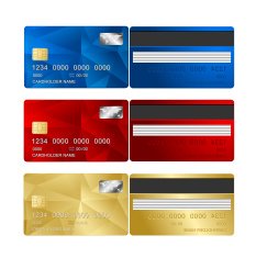 Vector Credit Card set two sides