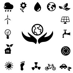 Ecology Silhouette icons