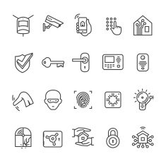 Smart house security system icon