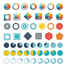 Set of infographic diagram elements for design