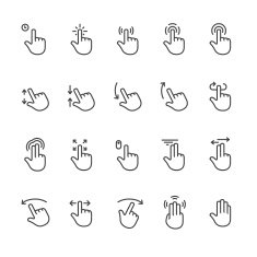 Touch screen gesture vector icon - Unico PRO set #1