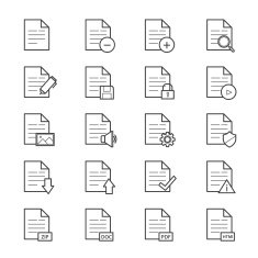 Document Icons Line