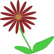 Clip art of flower plant