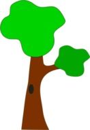 green tree leaves drawing