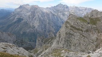 panorama of the picos de europa mountain range