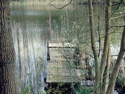 wooden jetty on the river