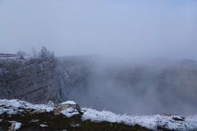 winter fog landscape