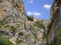 landscape of Rocky mountains in France