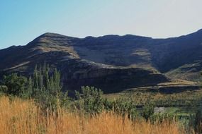 light and shadow folds on the mountain