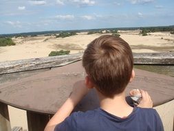 boy on observation post