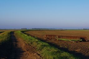 panorama of rural field in autumn