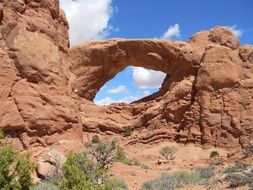 landscape of the arches national park in Utah