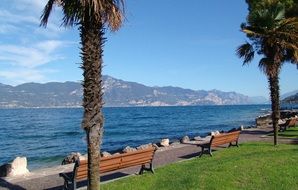 beach benches in italy