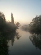 morning fog on the river