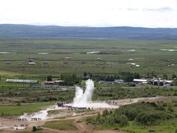 geysers of Iceland landscape