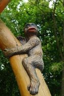 wooden monkey figure