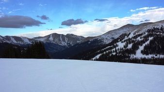 Landscape Picture of the snowy mountains