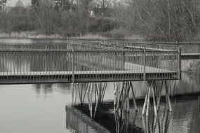 bridge over the water on the pier