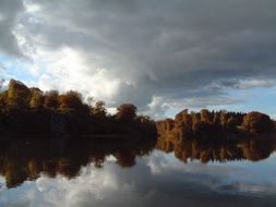 approaching storm to the lake