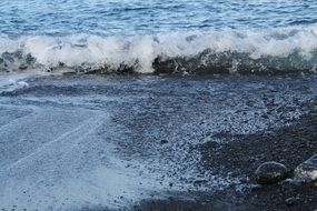 swirling waves on the sea