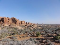 brown rock formations in desert